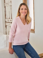 Pure Collection Cashmere V-Neck Jumper - Image 3 of 3