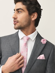 Pink Tie Pocket Square and Pin Set - Image 2 of 7