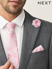Pink Tie Pocket Square and Pin Set - Image 7 of 7