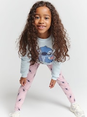 Brand Threads סט טייץ וחולצה עם עיטור Stitch של Disney - תמונה 3 מתוך 7