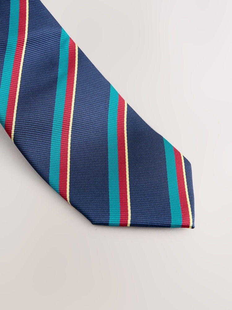 Navy Stripe Tie - Image 2 of 5