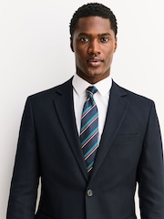 Navy Stripe Tie - Image 5 of 5