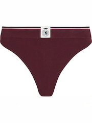 Tommy Hilfiger Red TH Crest Ribbed Thong - Image 4 of 6