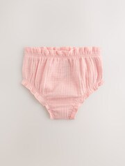 Pink Woven Baby Knickers 3 Pack (0mths-2yrs) - Image 4 of 7