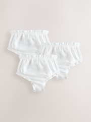 أبيض - Woven Baby Knickers 3 Pack (0mths-2yrs) - صورة 1 من 7