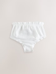 أبيض - Woven Baby Knickers 3 Pack (0mths-2yrs) - صورة 4 من 7