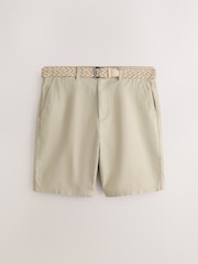 Piatră - Belted Cotton Linen Blend Shorts - Imaginea 5 din 8