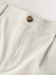 Ecru - Supima Rich Cotton Pleated Chino Shorts - Imaginea 8 din 9