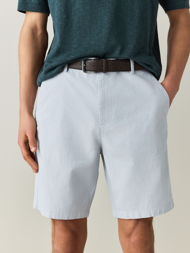 Light Blue Belted Chino Shorts - Image 1 of 6