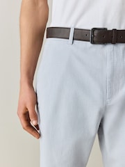 Light Blue Belted Chino Shorts - Image 5 of 6