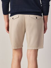 Stone Faux Suede Belted Chino Shorts - Image 2 of 9
