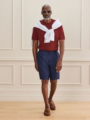 Marinen - 100% Linen Chino Shorts - Bilde 2 av 10