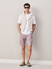 粉色 - 舒適伸縮 5 口袋卡其短褲 - 圖片 2，共 9