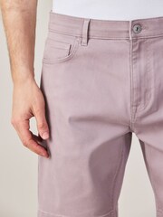 粉色 - 舒適伸縮 5 口袋卡其短褲 - 圖片 5，共 9