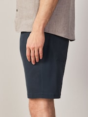 仿古藍色 - 舒適伸縮 5 口袋卡其短褲 - 圖片 3，共 9