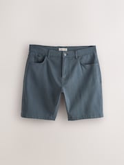 仿古藍色 - 舒適伸縮 5 口袋卡其短褲 - 圖片 5，共 9