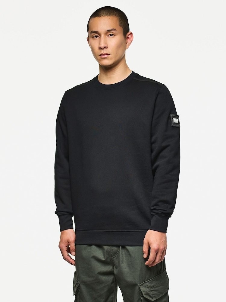 Weekend Offender Thunder Crew With Parachute Binding Sweat Top - Image 1 of 7 Weekend Offender Thunder Crew With Parachute Binding Sweat Top - Image 1 of 7