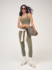 OSIA Olive Green Cross Back Bra Top - Image 4 of 5