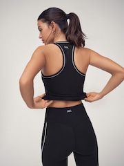 OSIA Black Tipped V-Neck Vest - Image 2 of 4