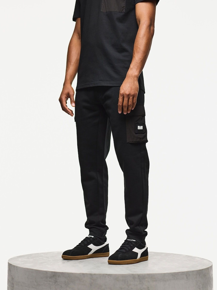 Weekend Offender Lippi Black Joggers With Parachute Pockets - Image 2 of 7 Weekend Offender Lippi Black Joggers With Parachute Pockets - Image 2 of 7