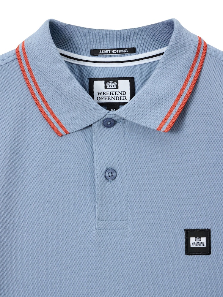 Weekend Offender Levanto With Contrast Tipping Polo Shirt - Image 5 of 5 Weekend Offender Levanto With Contrast Tipping Polo Shirt - Image 5 of 5