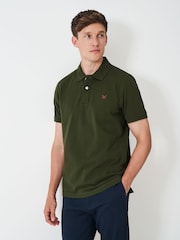 Crew Clothing Green Classic Pique Polo Shirt - Image 1 of 5