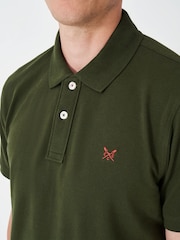 Crew Clothing Green Classic Pique Polo Shirt - Image 4 of 5