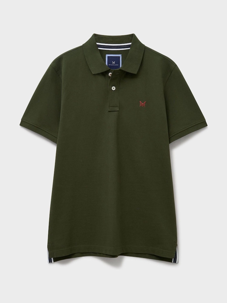 Crew Clothing Green Classic Pique Polo Shirt - Image 5 of 5