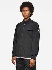 Weekend Offender Southbank Technical Black Overshirt - Image 1 of 7