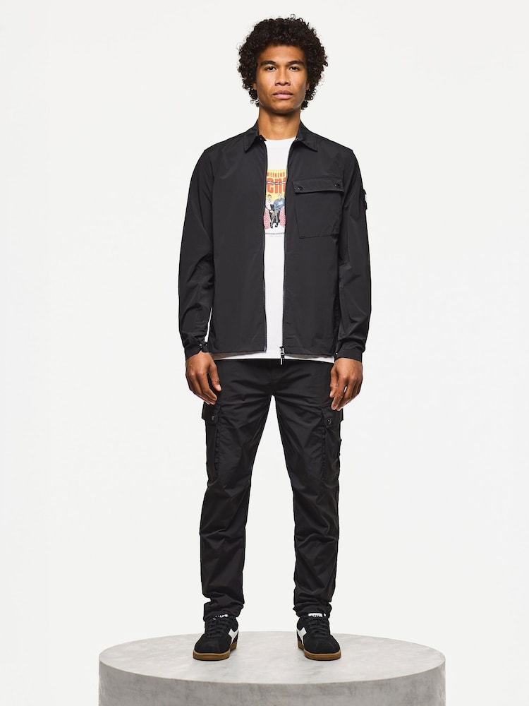 Weekend Offender Southbank Technical Black Overshirt - Image 2 of 7