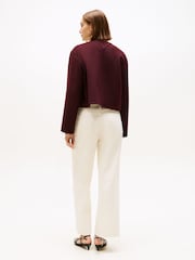 Tommy Hilfiger Red Double-Faced Wool Blend Jacket - Image 3 of 5