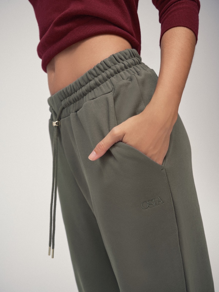 OSIA Olive Green Cuffed Joggers - Image 4 of 4 OSIA Olive Green Cuffed Joggers - Image 4 of 4