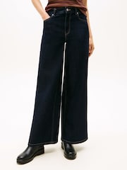 Tommy Hilfiger Black 70s High Rise Wide Leg Jeans - Image 3 of 5