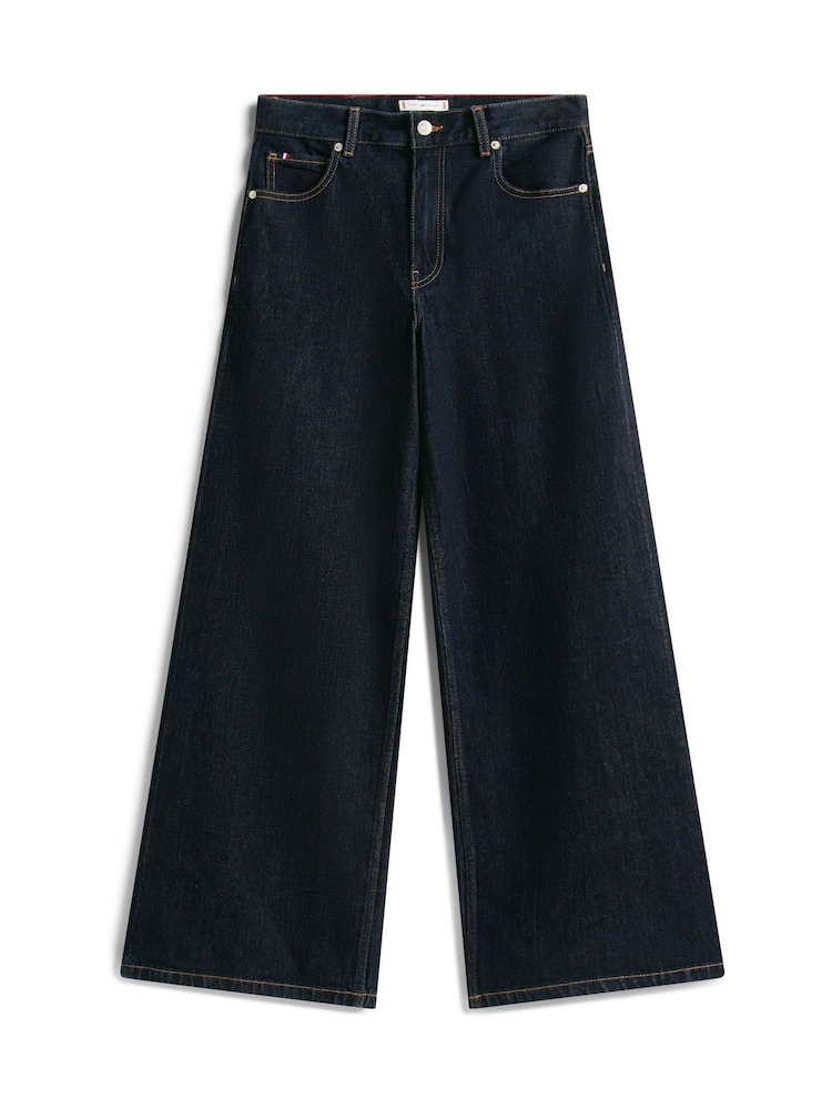 Tommy Hilfiger Black 70s High Rise Wide Leg Jeans - Image 5 of 5