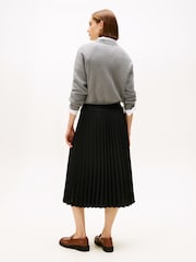 Tommy Hilfiger Black Pleated Midi Skirt - Image 2 of 5