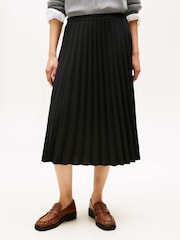 Tommy Hilfiger Black Pleated Midi Skirt - Image 3 of 5