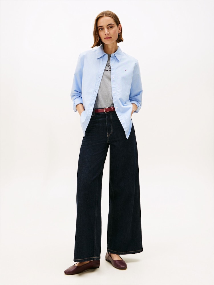 Tommy Hilfiger Blue Relaxed Fit Oxford Shirt - Image 2 of 5