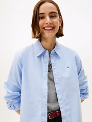 Tommy Hilfiger Blue Relaxed Fit Oxford Shirt - Image 4 of 5