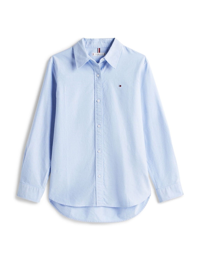 Tommy Hilfiger Blue Relaxed Fit Oxford Shirt - Image 5 of 5
