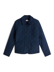 Tommy Hilfiger Blue Crest Embroidery Padded Quilted Slim Jacket - Image 5 of 5