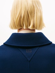 Tommy Hilfiger Blue Wool Blend Double Breasted Peacoat - Image 6 of 7