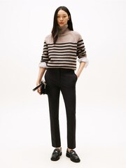Tommy Hilfiger Black Gabardine Slim Trousers - Image 2 of 5