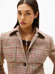 Tommy Hilfiger Red Regular Fit Tweed Single Breasted Blazer - Image 4 of 5