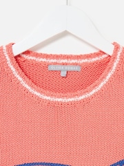 Oliver Bonas Orange Embroidered Knitted Vest - Image 5 of 7
