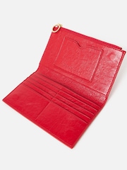 Oliver Bonas Red Fold Over Zipped Purse - Image 4 of 6