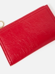 Oliver Bonas Red Fold Over Zipped Purse - Image 5 of 6