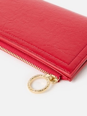 Oliver Bonas Red Fold Over Zipped Purse - Image 6 of 6
