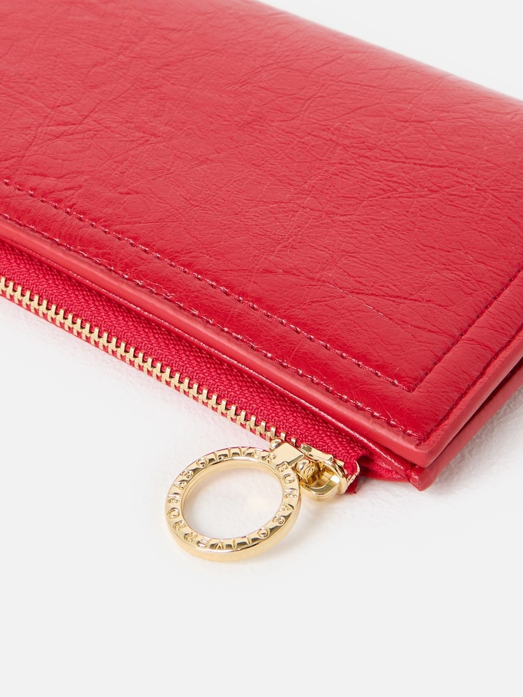 Oliver Bonas Red Fold Over Zipped Purse - Image 6 of 6 Oliver Bonas Red Fold Over Zipped Purse - Image 6 of 6
