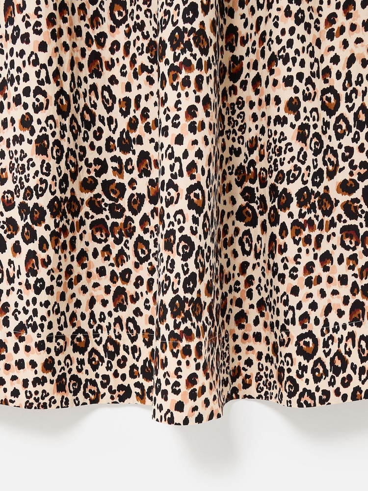 Oliver Bonas Brown Leopard Print Shirred Bodice Puff Sleeve Midi Dress - Image 7 of 7 Oliver Bonas Brown Leopard Print Shirred Bodice Puff Sleeve Midi Dress - Image 7 of 7