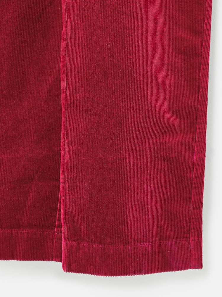 Oliver Bonas Red Corduroy Zip-Up Short Sleeve Jumpsuit - Image 6 of 6